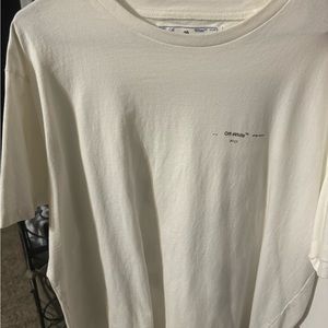 off white shirt size large fits a bit big